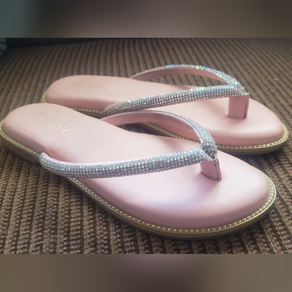 Pink Rhinestone Sandals - Picture 2 of 8
